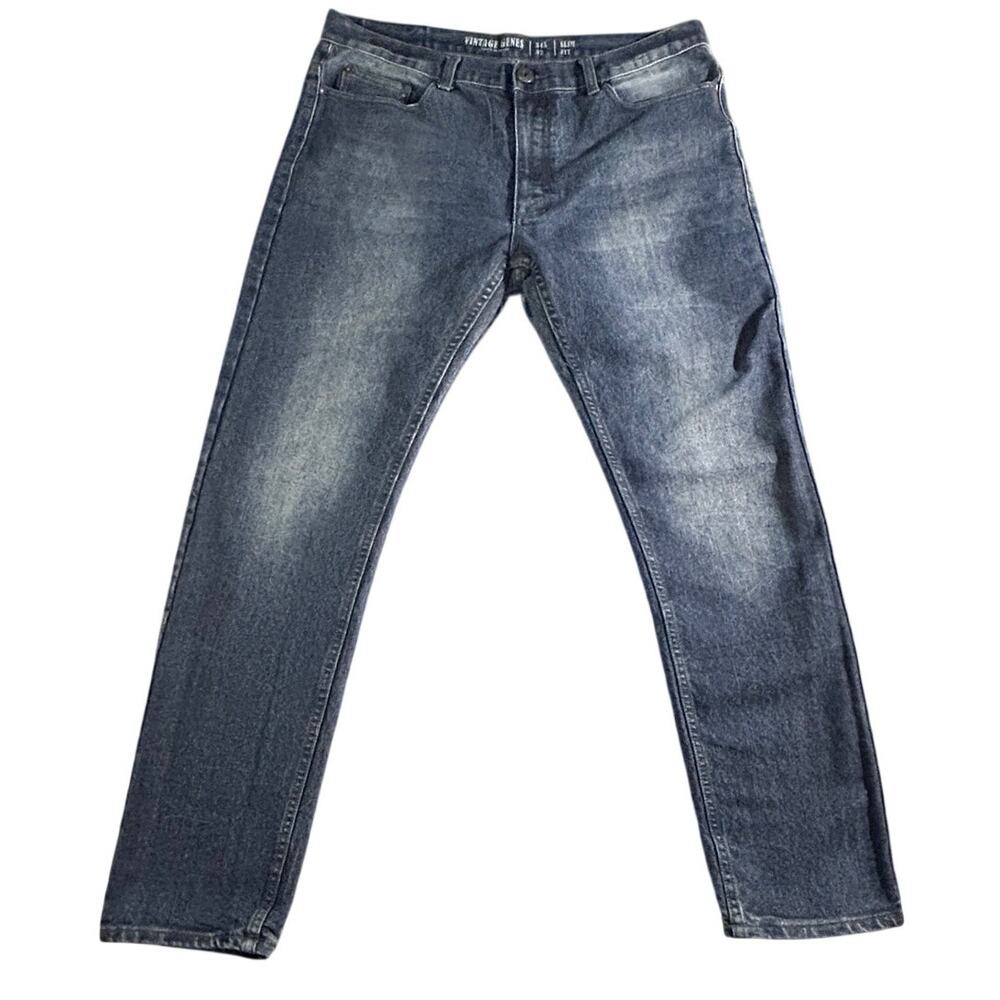 Vintage Genes Slim Fit Men's Jeans W34 L30 Faded Wash